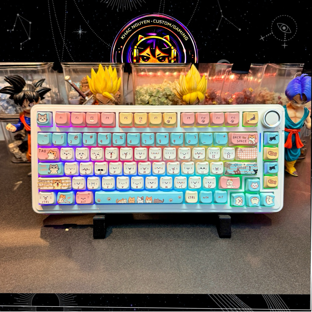 Bàn phím cơ không dây Aula F75 Pro - Kết nối bluetooth, Có núm xoay - Layout 75%, LED RGB - Dùng cho