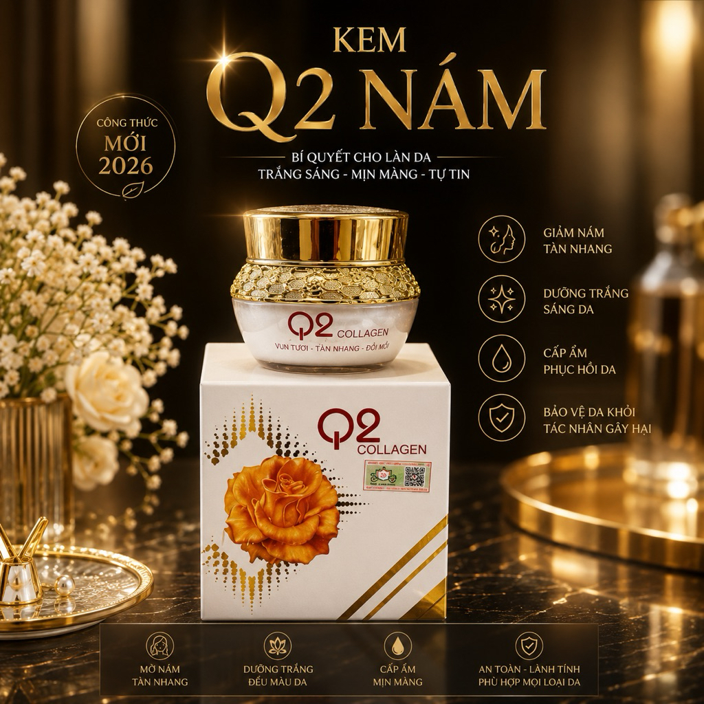 Kem Q2 Nám Collagen giúp giảm thâm nám ,tàn nhang ,đồi mồi