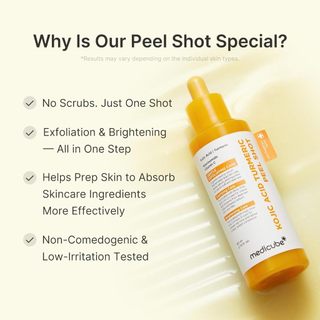 Dung dịch peel Medicube Kojic Acid Turmeric Peel Shot 80ml – Mờ Thâm, Sáng Da & Mịn Bề Mặt