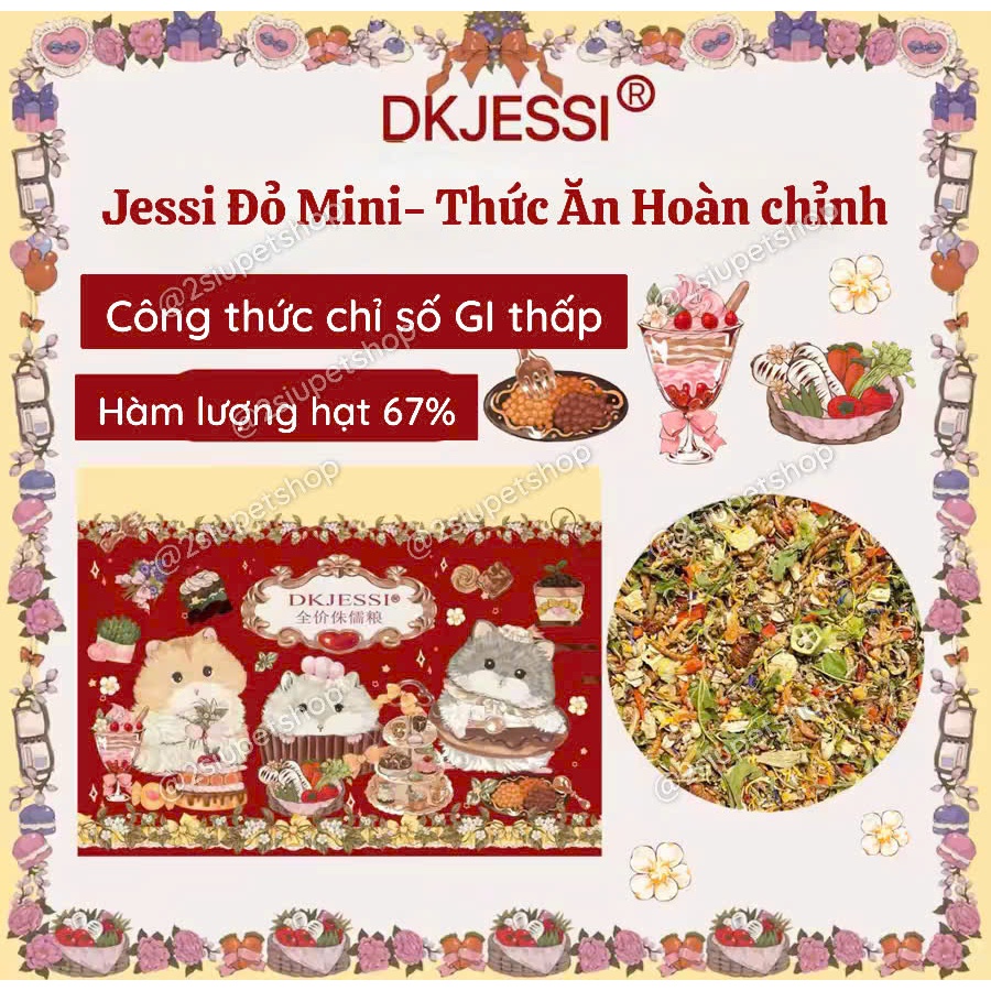 [ Dk Jessi] Dk Jessi Đỏ Mini Siêu Thảo Mộc thúc đẩy tiêu hóa ,với hơn 57 thành phần - 450g