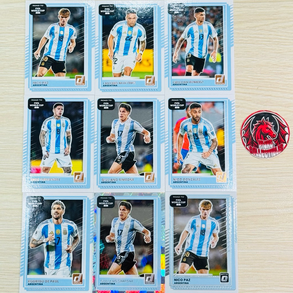 [TEAM] Thẻ cầu thủ Argentina Panini Donruss 2025/26 (Tặng thẻ ngẫu nhiên + sleeves)