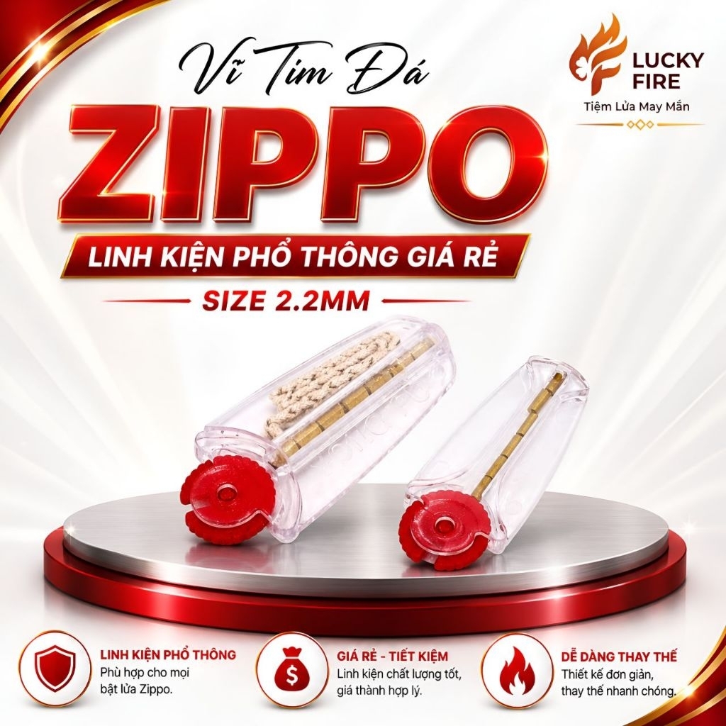 Vĩ tim đá linh kiện dùng Zippo