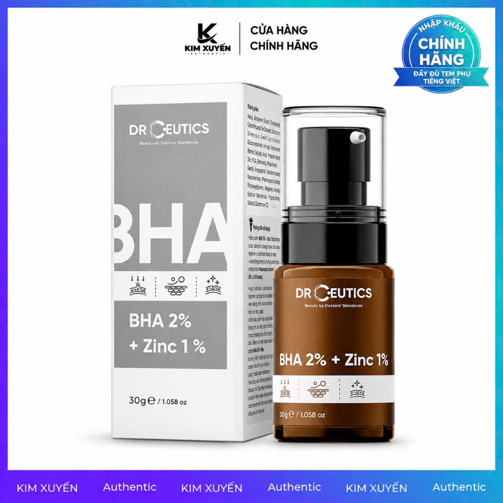 [BHA 2%] Serum Dr Ceutics BHA 2% + Zinc 1% 30G