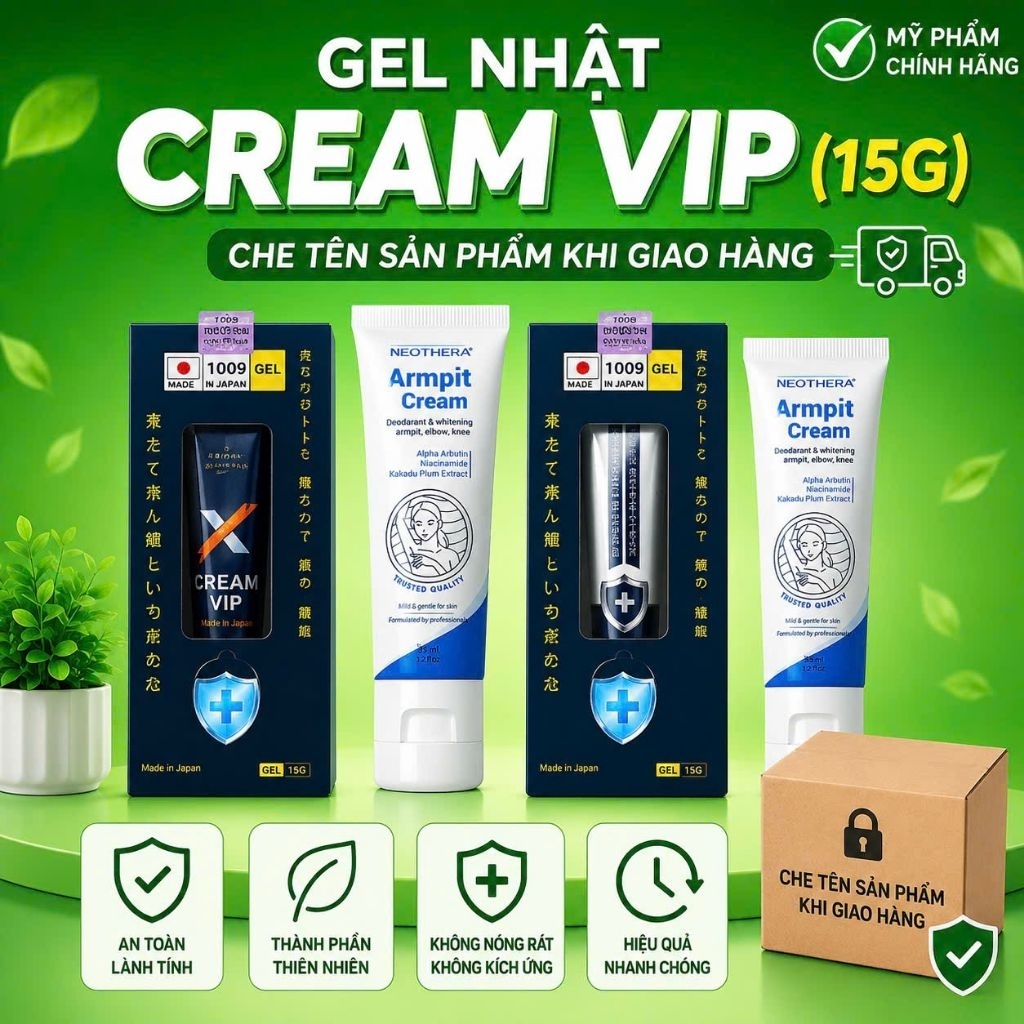 Kem Dưỡng Ẩm Cream vip Dành Cho Nam Tuyp 15g Dùng 40 Lần - Skincare