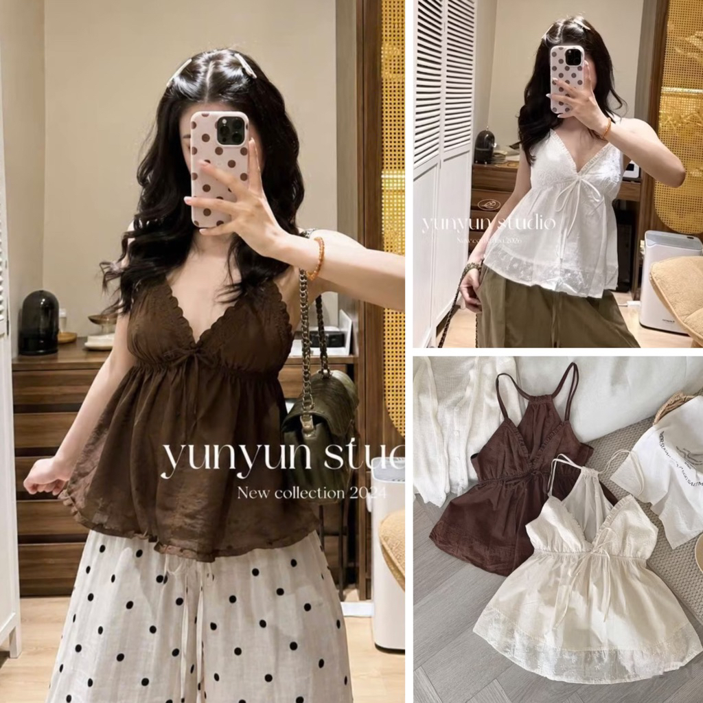 [HÀNG SẴN] Áo Hai Dây Thô Boi Bèo Ngực Sexy “Diana Top” | BigBuy360 - bigbuy360.vn