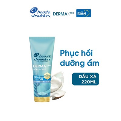 [VHLxP&G Import] Dầu Xả H&S Chuyên Sâu DermaXpro Scalp Care Repairing Moisture Phục Hồi Dưỡng Ẩm 220ml - Châu Âu