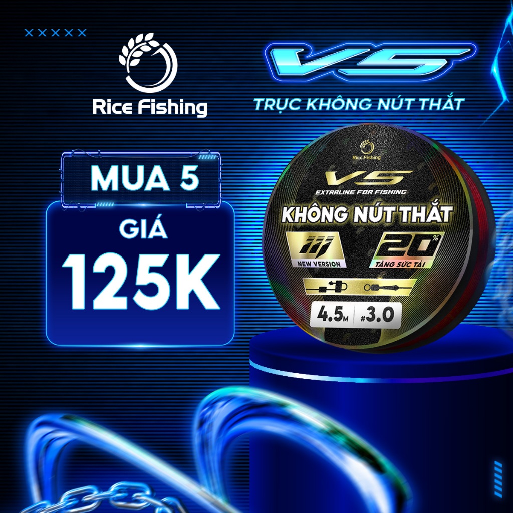 Trục câu không nút thắt RICE FISHING loại bỏ nút thắt 2 đầu tăng sức tải phiên bản 2025 DC-26