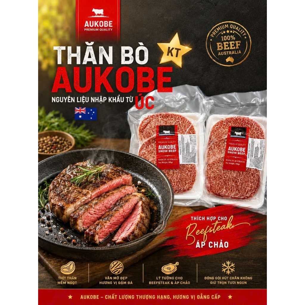 1kg LÕI THĂN BÒ AUKOBE. (giao hoả tốc)