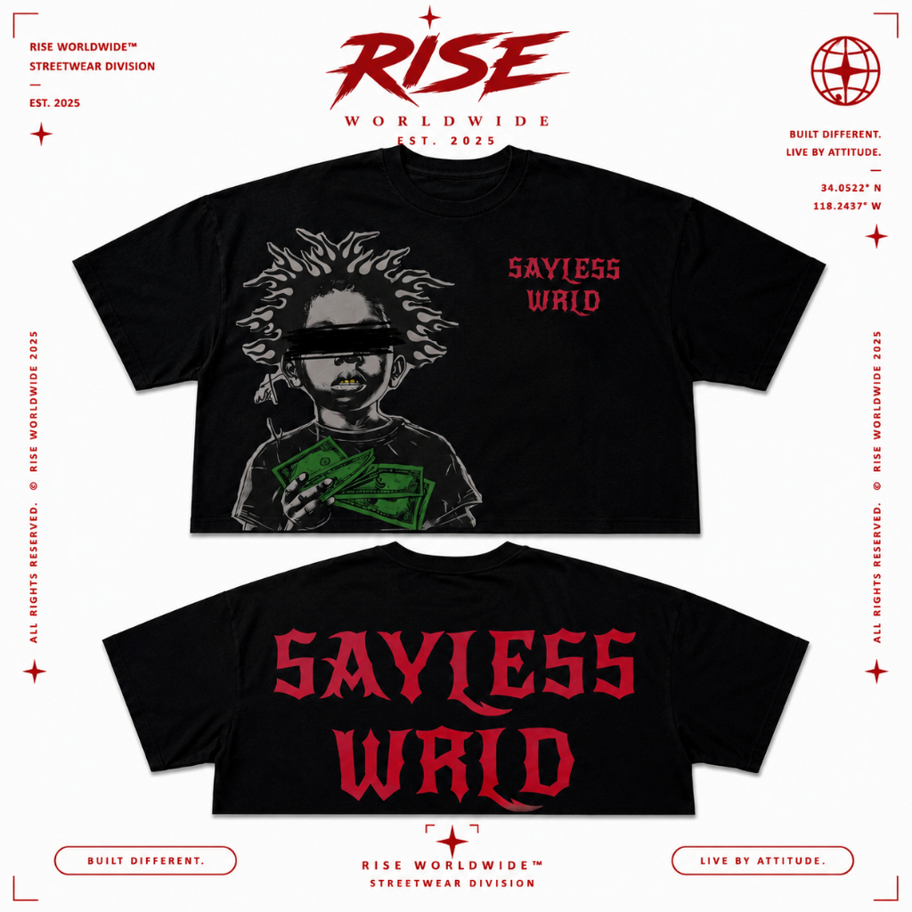 Áo Thun Oversize Nam Nữ RISE Worldwide Graphic Tee | Áo Phông Streetwear Unisex Form Rộng | Dark Got
