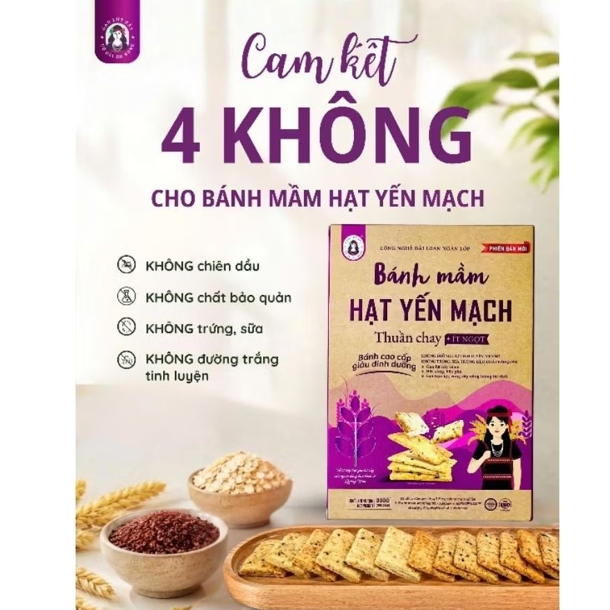 [CHỚP DEAL]-Bánh mầm gạo lứt hạt yến mạch/rongbien bhnong