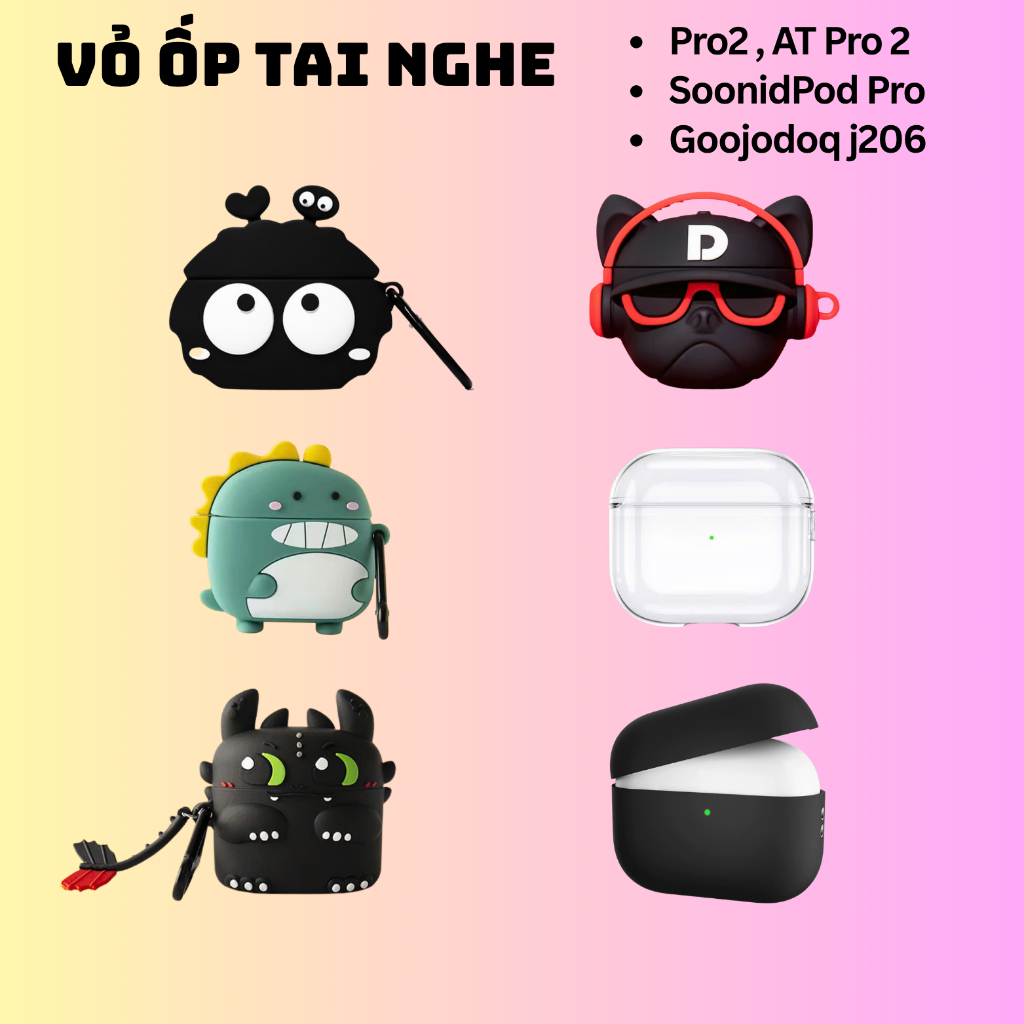 Vỏ Ốp Bảo Vệ Tai Nghe SoonidPod Pro / J206 / Pro 2 / Pro1 Chống Trầy Xước, Chống Va Đập