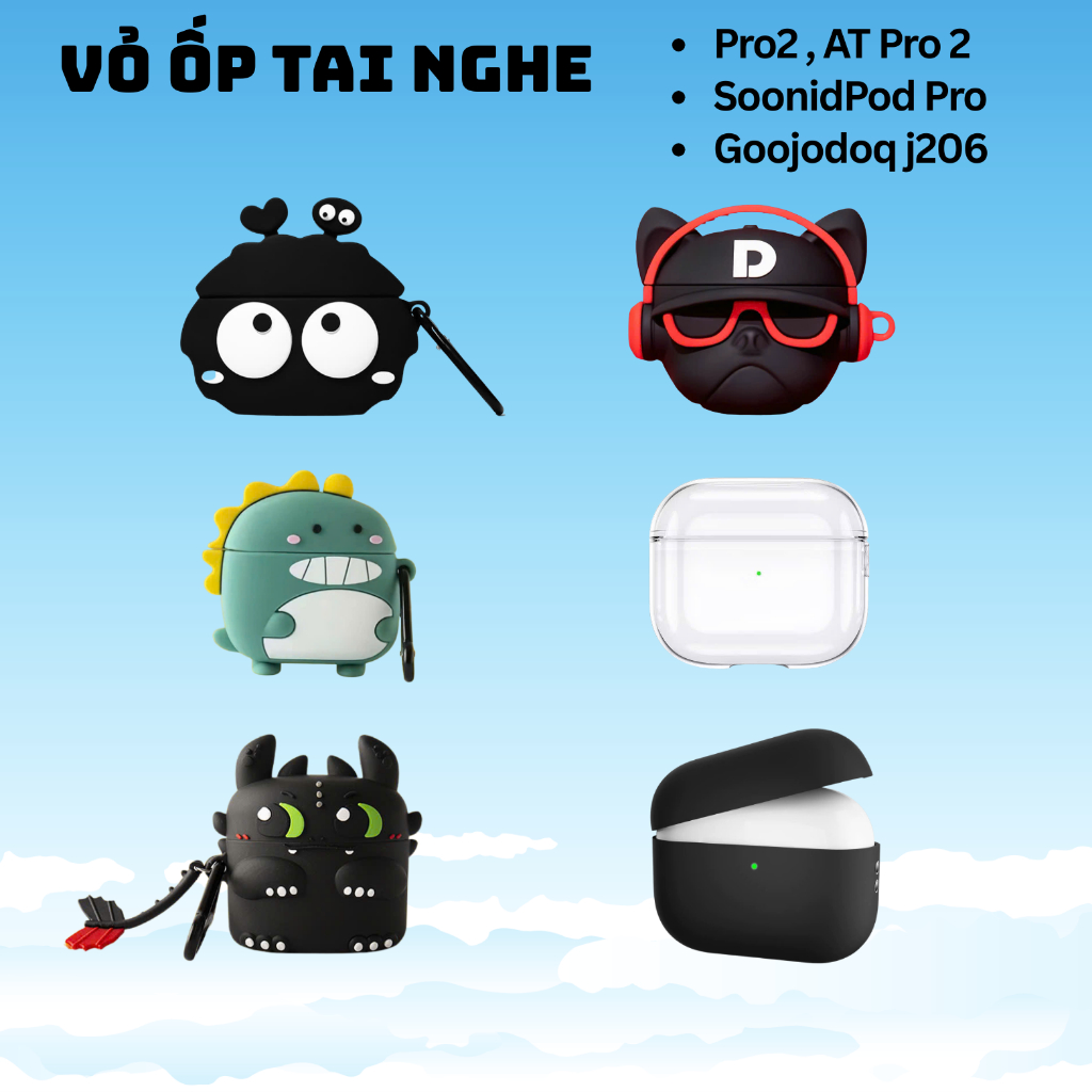 Vỏ Ốp Bảo Vệ Tai Nghe SoonidPod Pro/ J206 / Pro 2 / Pro1 Chống Trầy Xước, Chống Va Đập