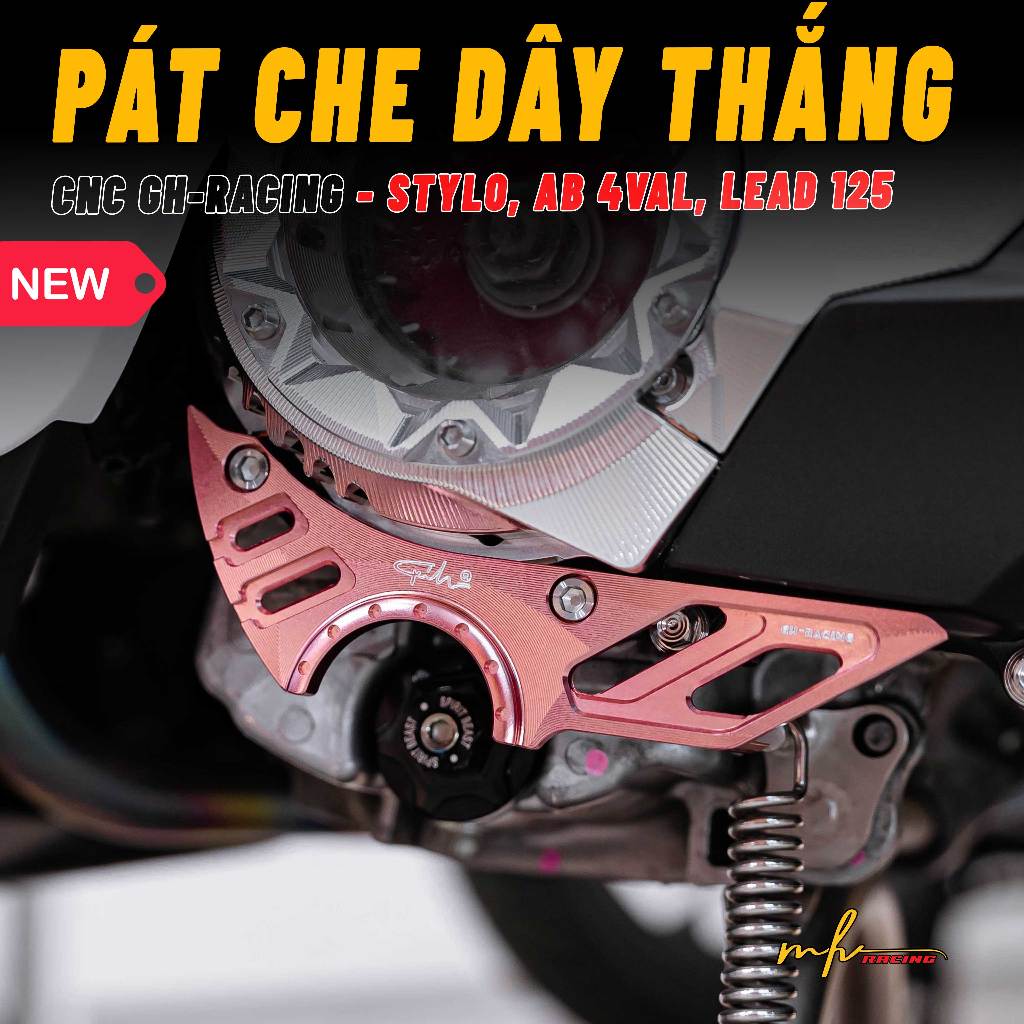 Pát Che Dây CNC GH-RACING Thắng Sau dành cho xe máy Stylo, AB 4VAL, Lead 125 4VAL, Giorno 125, SHi V