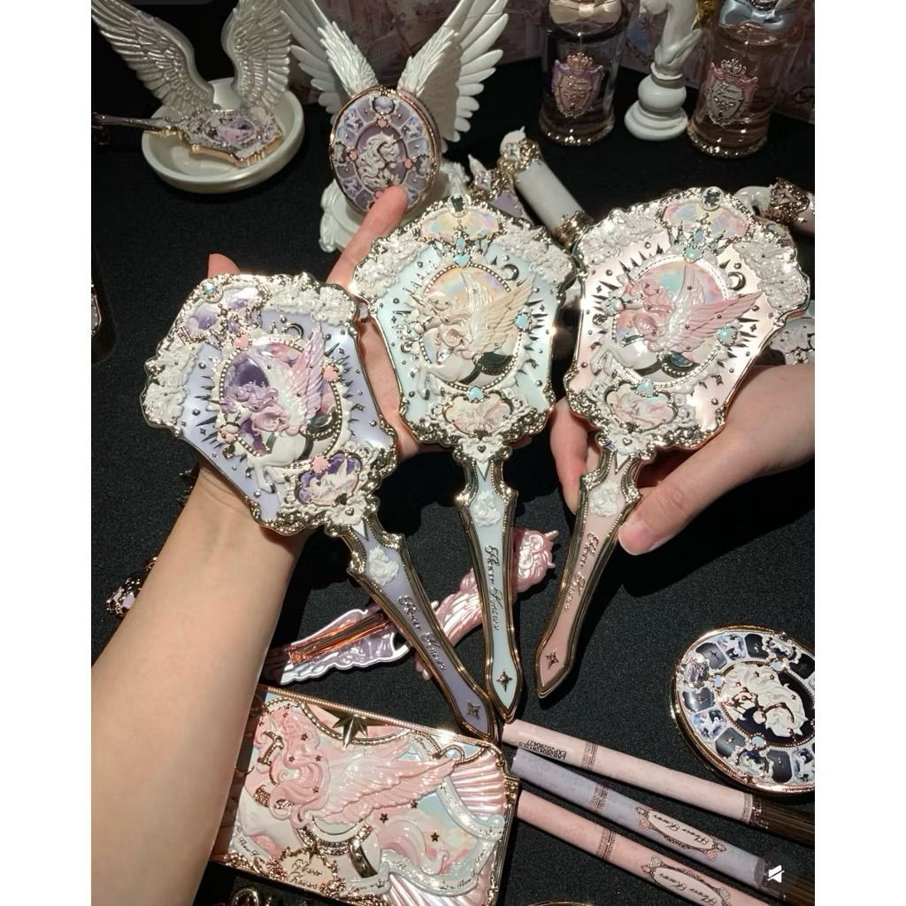 (Có Sẵn)Gương Flower Knows nhiều BST: Hồ điệp, Bướm KN 8 năm, Swan, Tiên cá, Angel, dâu, fairytales