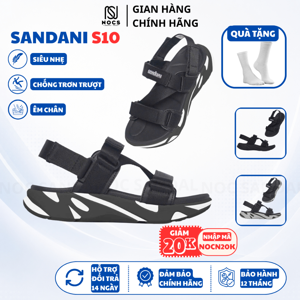 Giày Sandal Nam Nữ SANDANI S2 NOC Sandal Quai Chéo Z Đế Phylon Siêu Nhẹ - Siêu Êm - Siêu Bền