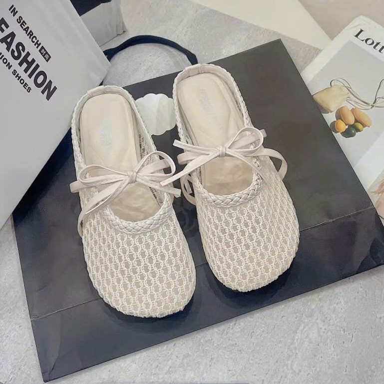 Sục lưới nơ đế bệt 2026-15 fulbox - HACHI SHOES