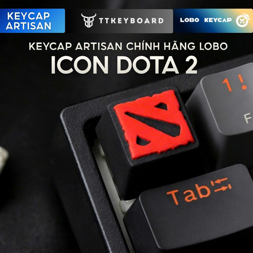 [Hỏa Tốc] Keycap Artisan Dota 2 Chính Hãng Lobo Resin 1u Trang Trí Bàn Phím Cơ Dota 2 Dota 2