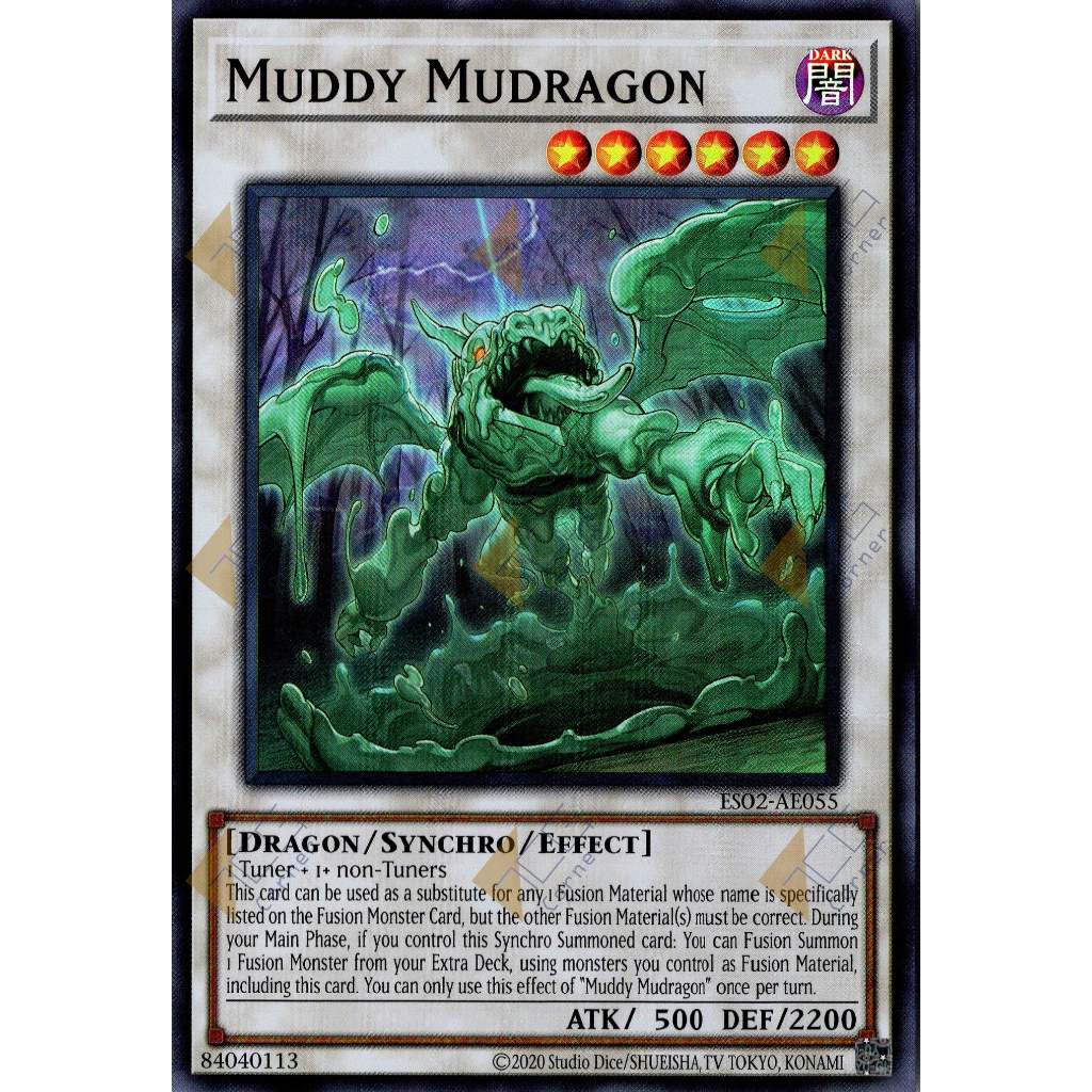 Thẻ bài Yugioh chính hãng: Muddy Mudragon  - ES02-AE055
