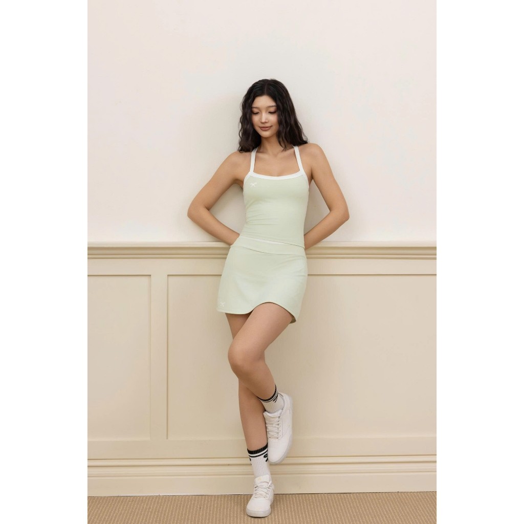 Set váy I.vy Xanh Mint áo có đệm mút Ribbon Fit