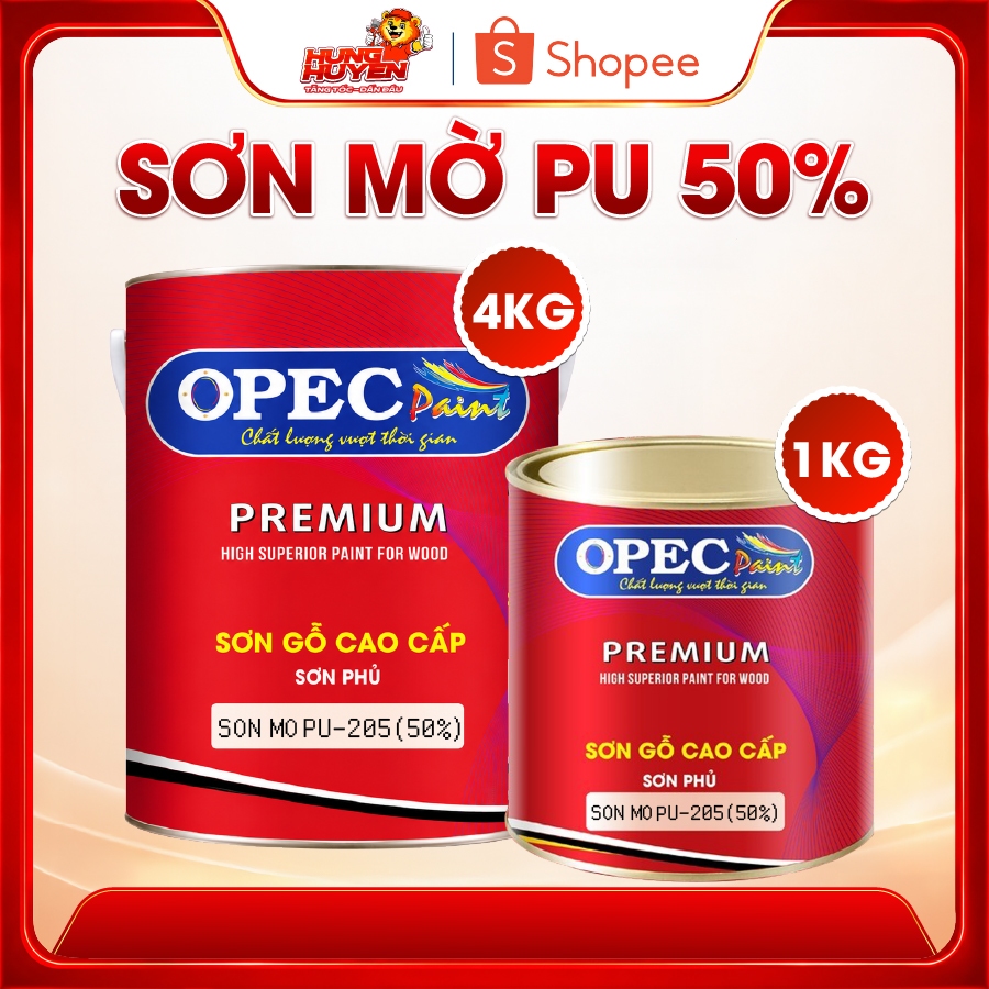 SƠN GỖ OPEC - Sơn mờ PU 205 (50%)