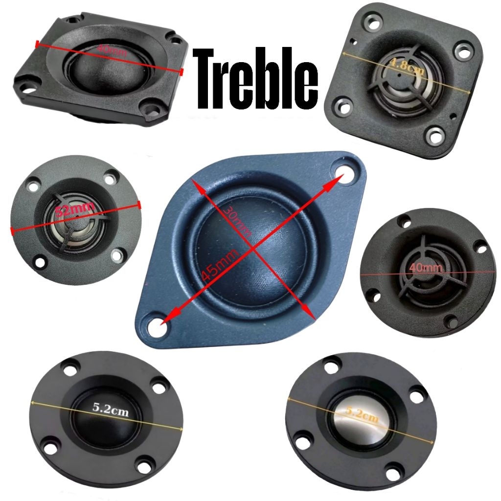 Loa Treble Lụa Treble Titan 10w 20w Tròn Vuông Thoi 4ohm 6ohm 8ohm Phụ Kiện Âm Thanh
