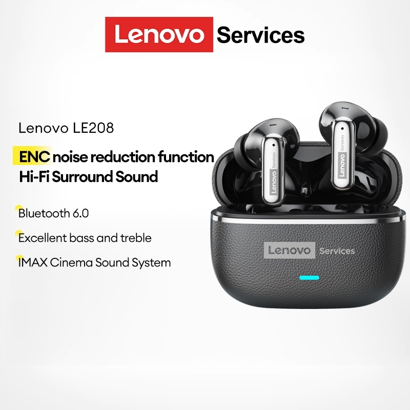 Tai Nghe Bluetooth Lenovo LE208 Gaming Không Dây Độ Trễ Thấp 38ms, Chống Nước IPX5 Gọi Điện Rõ Pin T