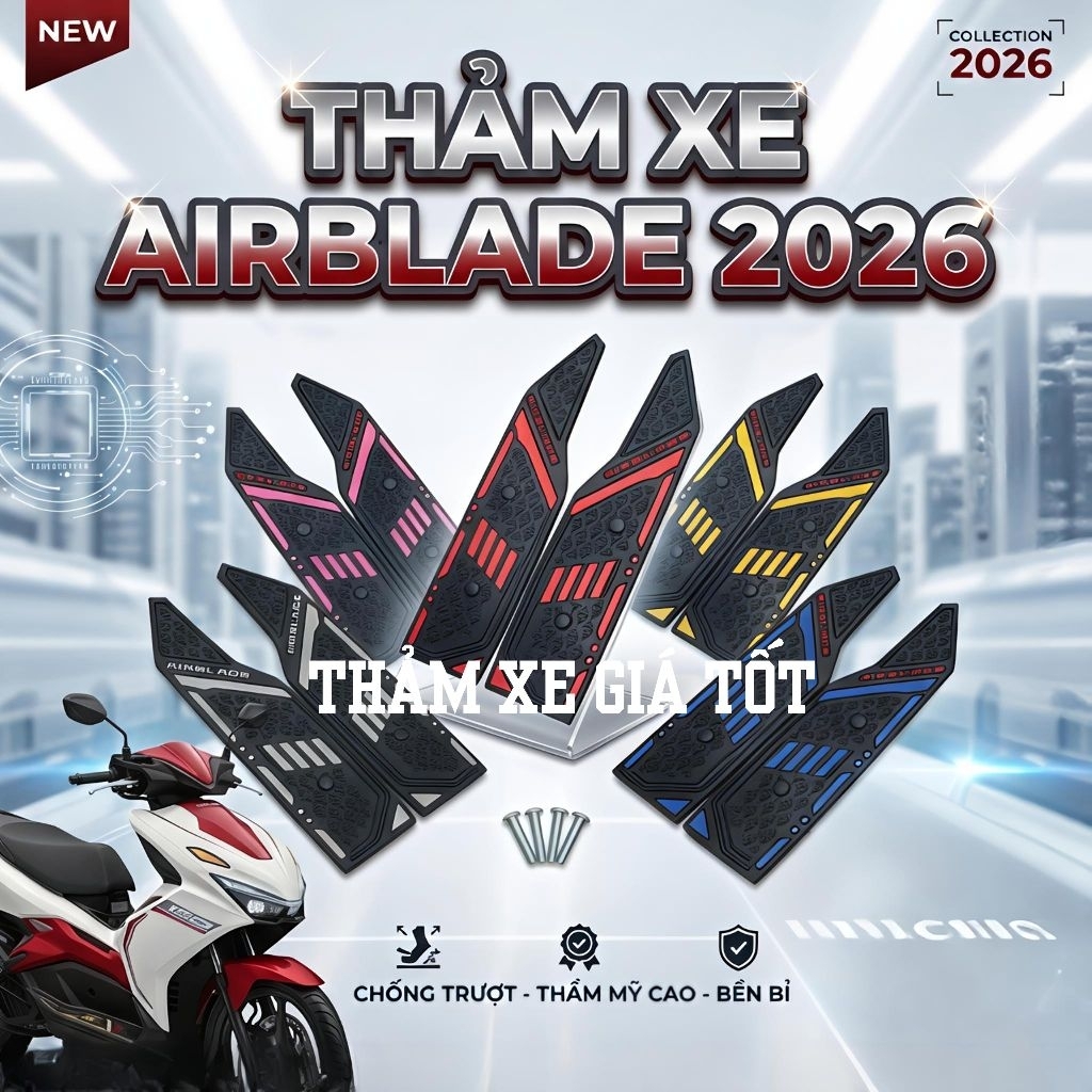 [AB 2026] Thảm cao su lót chân xe airblade 2026 , thảm xe AB airblade 2026 GIÁ 1 CẶP