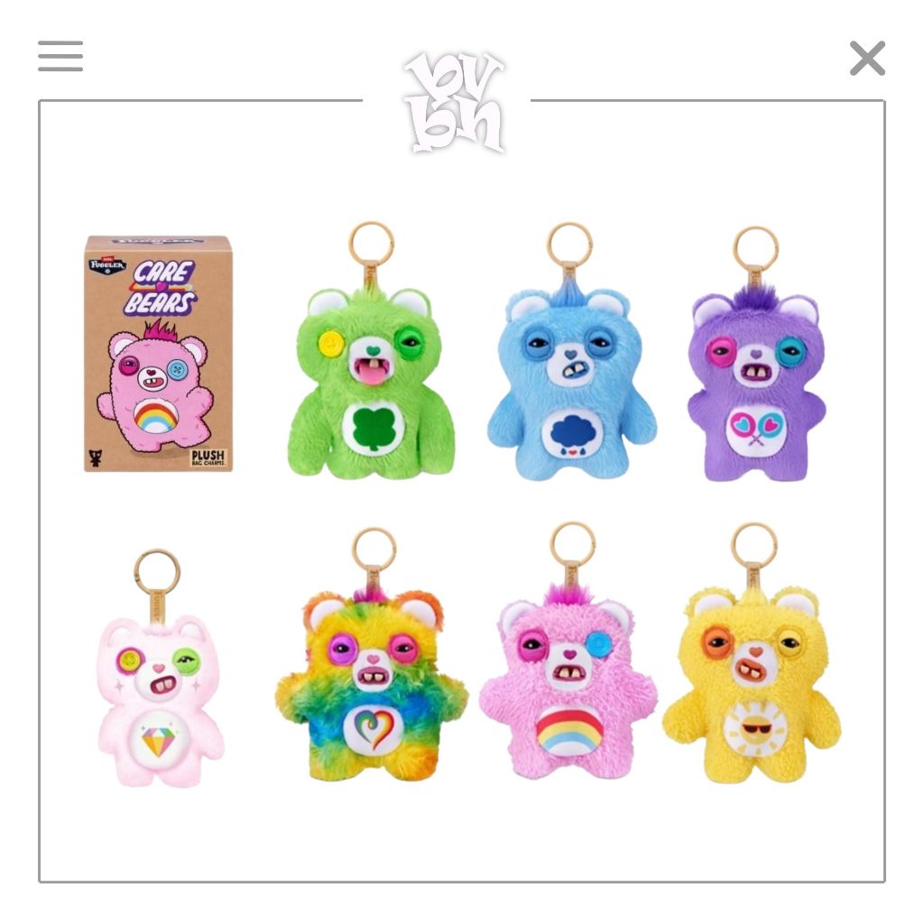 Hộp mù ngẫu nhiên Fuggler Care Bears Keyring Blind Box Series 3.5"