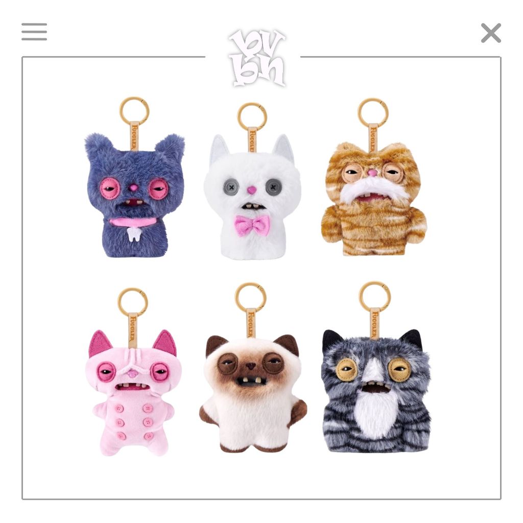 Hộp mù ngẫu nhiên Fuggler Alley Cats Keyring Blind Box Series 3.5"