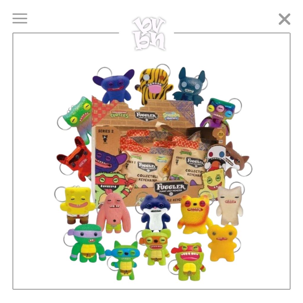 Hộp mù ngẫu nhiên FUGGLER KEYCHAIN SPONGEBOB X TURTLES NINJA ( MÓC KHÓA )