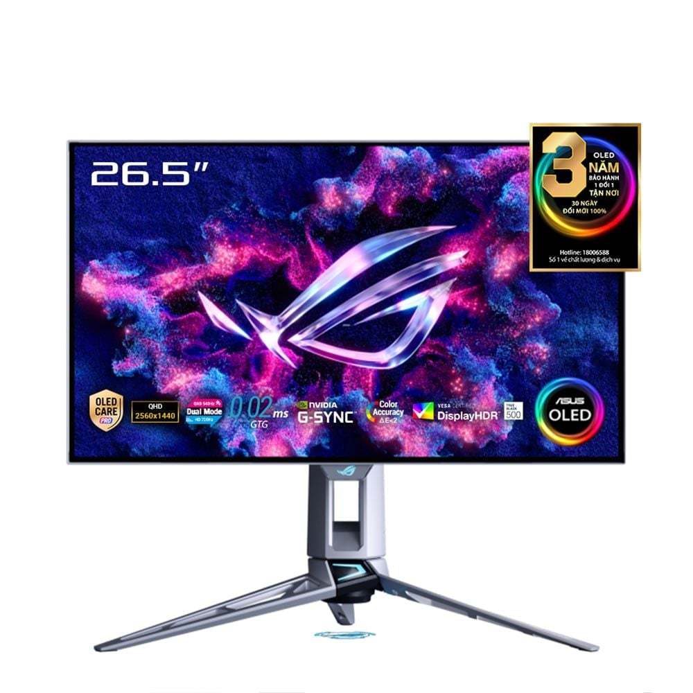 Màn hình Asus ROG Swift PG27AQWP-W 27" WOLED 2K 540Hz-HD 720Hz chuyên game