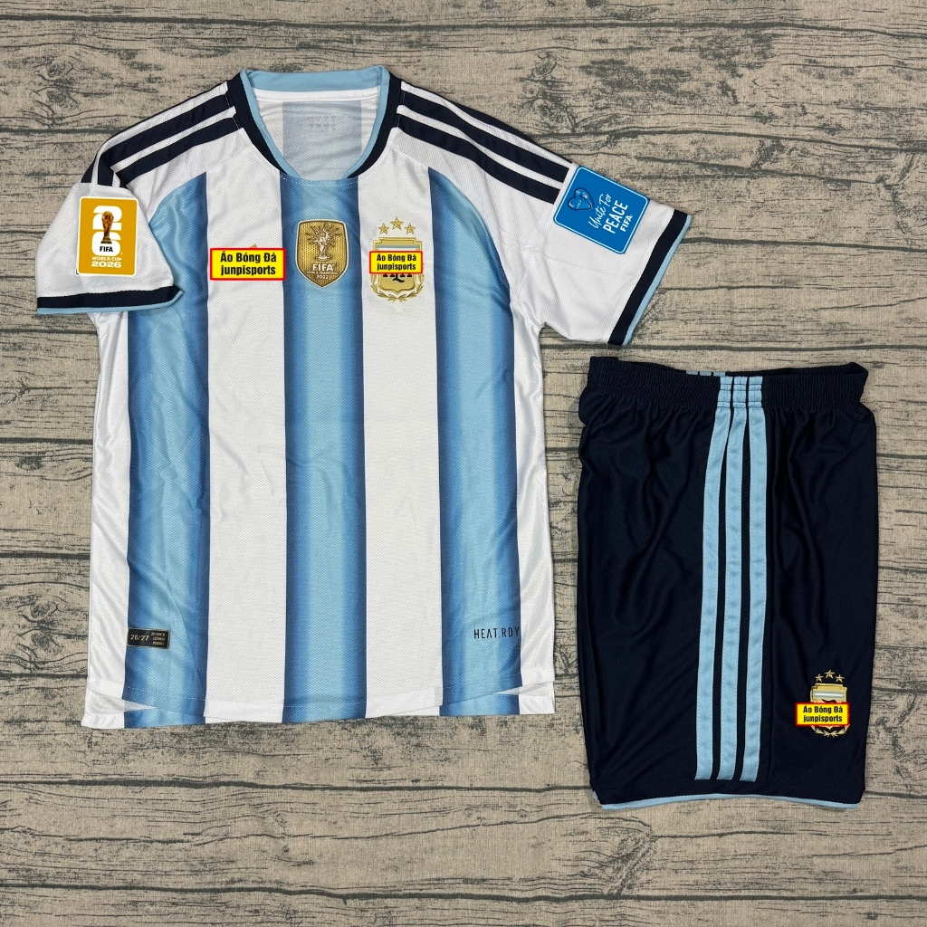 BỘ QUẦN ÁO BÓNG ĐÁ ĐỘI TUYỂN ARGENTINA - BẢN WC 2026 VẢI GAI THÁI CAO CẤP