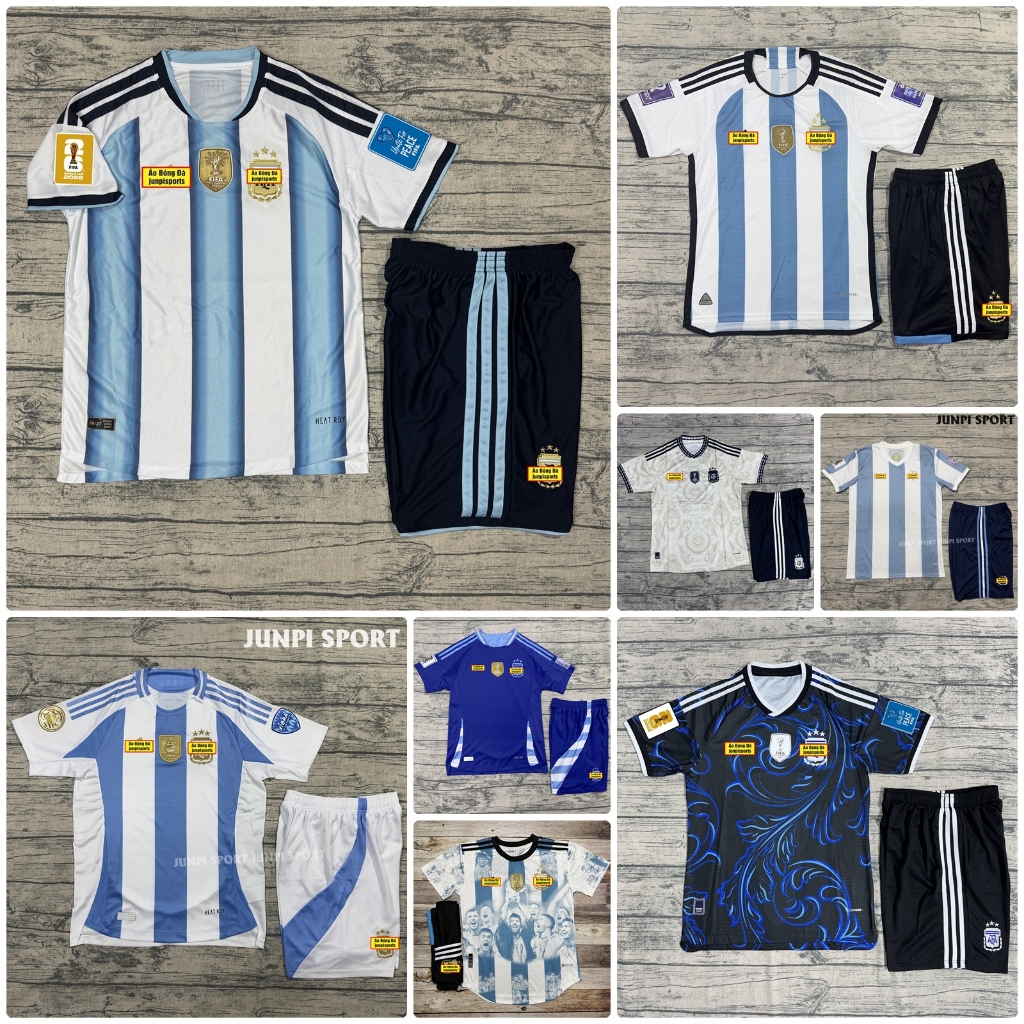 BỘ QUẦN ÁO BÓNG ĐÁ ĐỘI TUYỂN ARGENTINA - MẪU MỚI NHẤT - VẢI GAI THÁI CAO CẤP