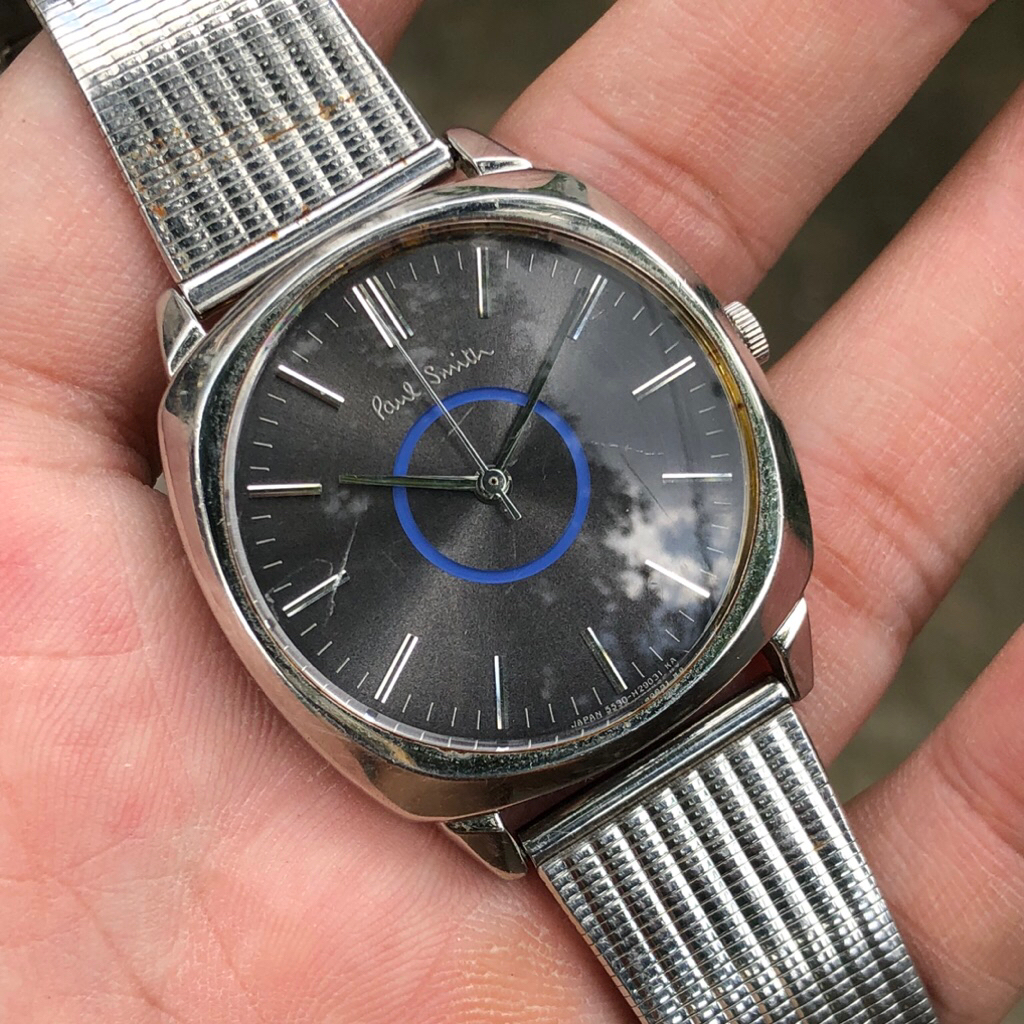 Đồng hồ Nam Paul Smith dáng to, dây lụa độc đáo