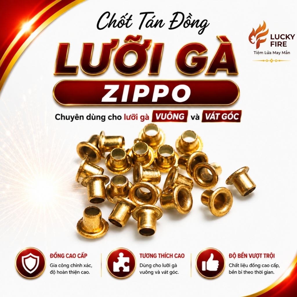 Chốt tán đồng lưỡi gà Zippo (EYELET)