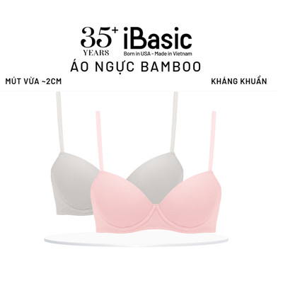 Áo ngực mút vừa có gọng vải bamboo iBasic BRAW176A