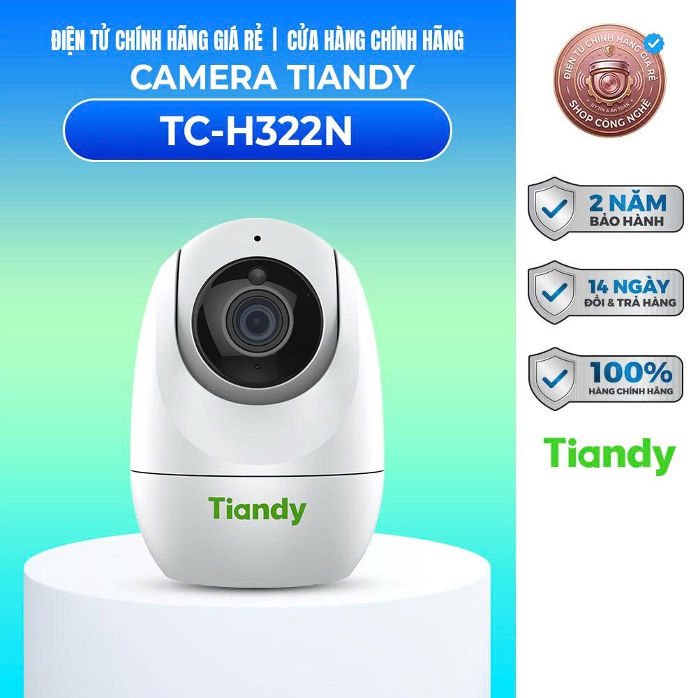 Camera Trong Nhà 2MP Color Maker TIANDY TC-H322N - Xoay 360 độ - Đàm Thoại 2 Chiều - Bảo Hành Chính 