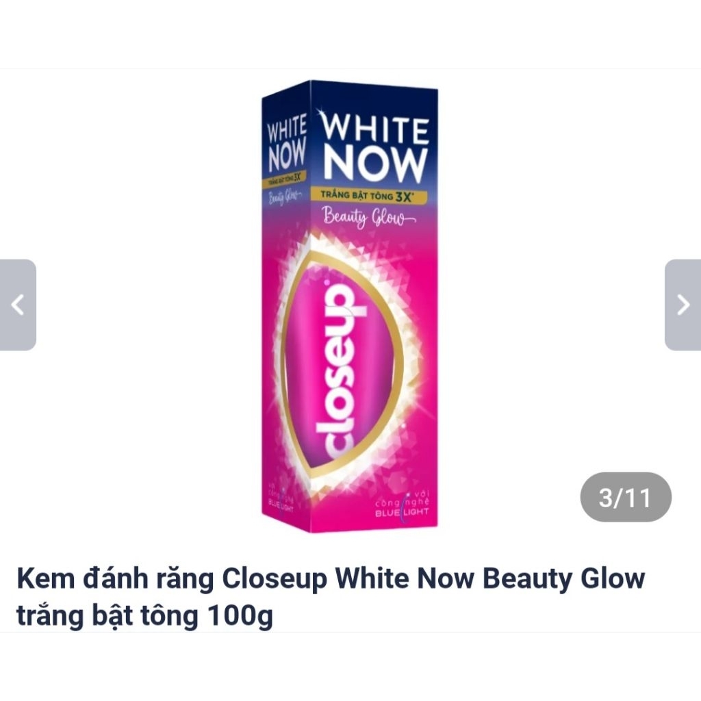 Kem đánh răng Closeup White Now Beauty Glow 100g