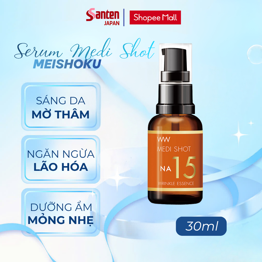 Serum Niacinamide 15% Trắng Da Se Khít Lỗ Chân Lông Medi Shot NA15 Meishoku 30ml