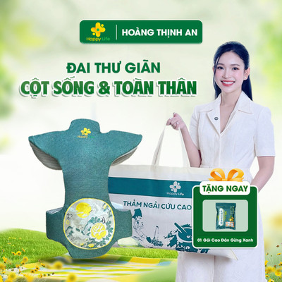 Đai Thư Giãn Cột Sống & Toàn Thân Ngải Cứu Cao Cấp Happy Life