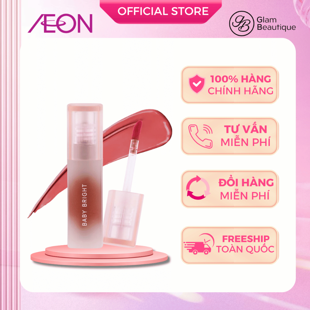 Son Tint Lì Nhẹ Môi Như Mây Baby Bright Cloudy Bare Tint 2.6g - Glam Beautique