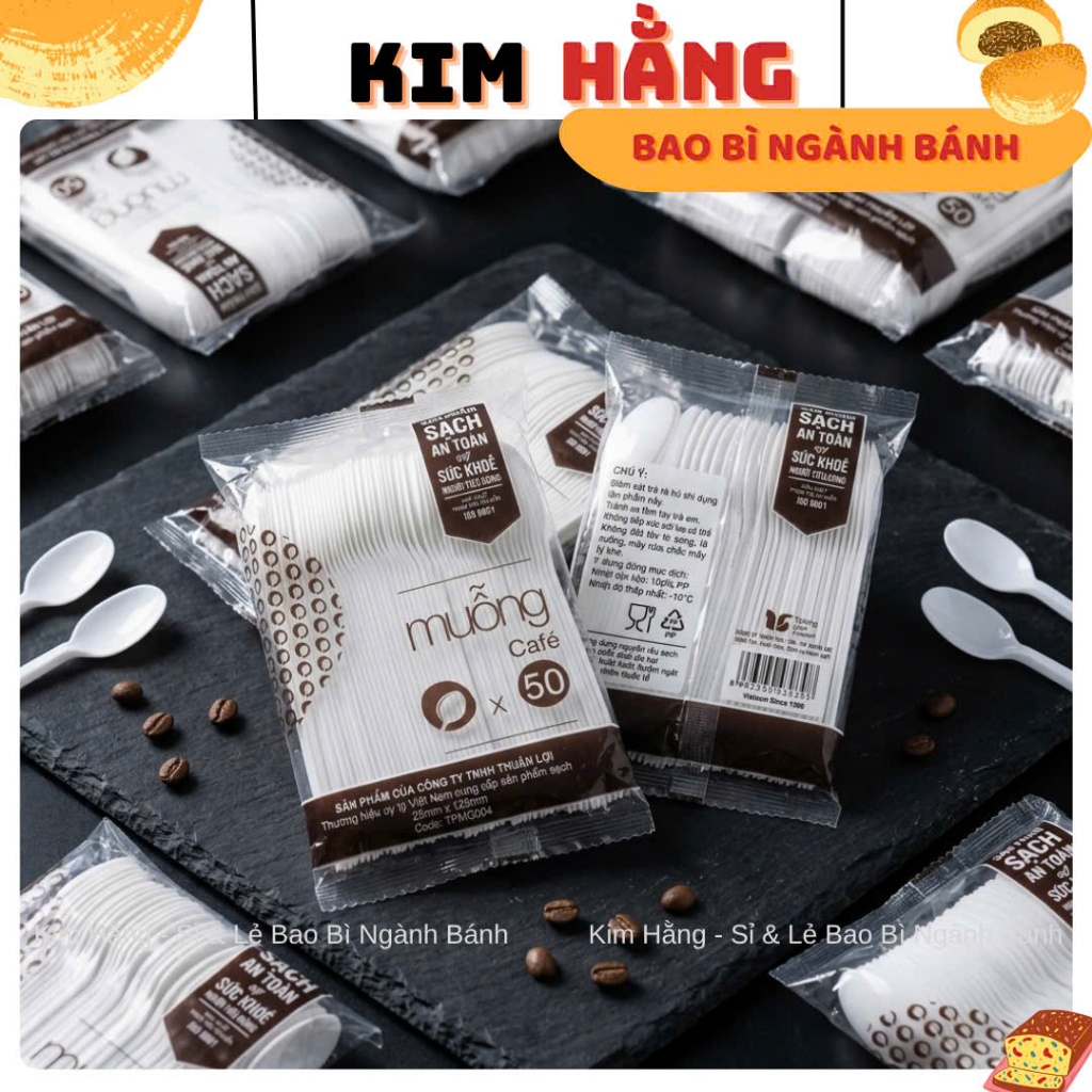 100 muỗng nhựa cà phê , muỗng sữa chua , muỗng nhựa dùng ăn rau câu 12,5cm,...muỗng nhựa ăn bánh kem