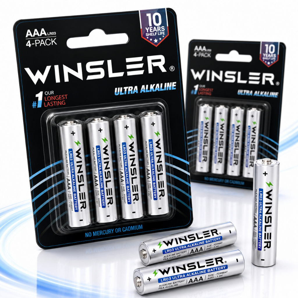 Pin kiềm Alkaline Winsler AA/AAA 1.5V vỉ 12 viên cho remote chuột bàn phím đồ chơi đồng hồ đèn pin