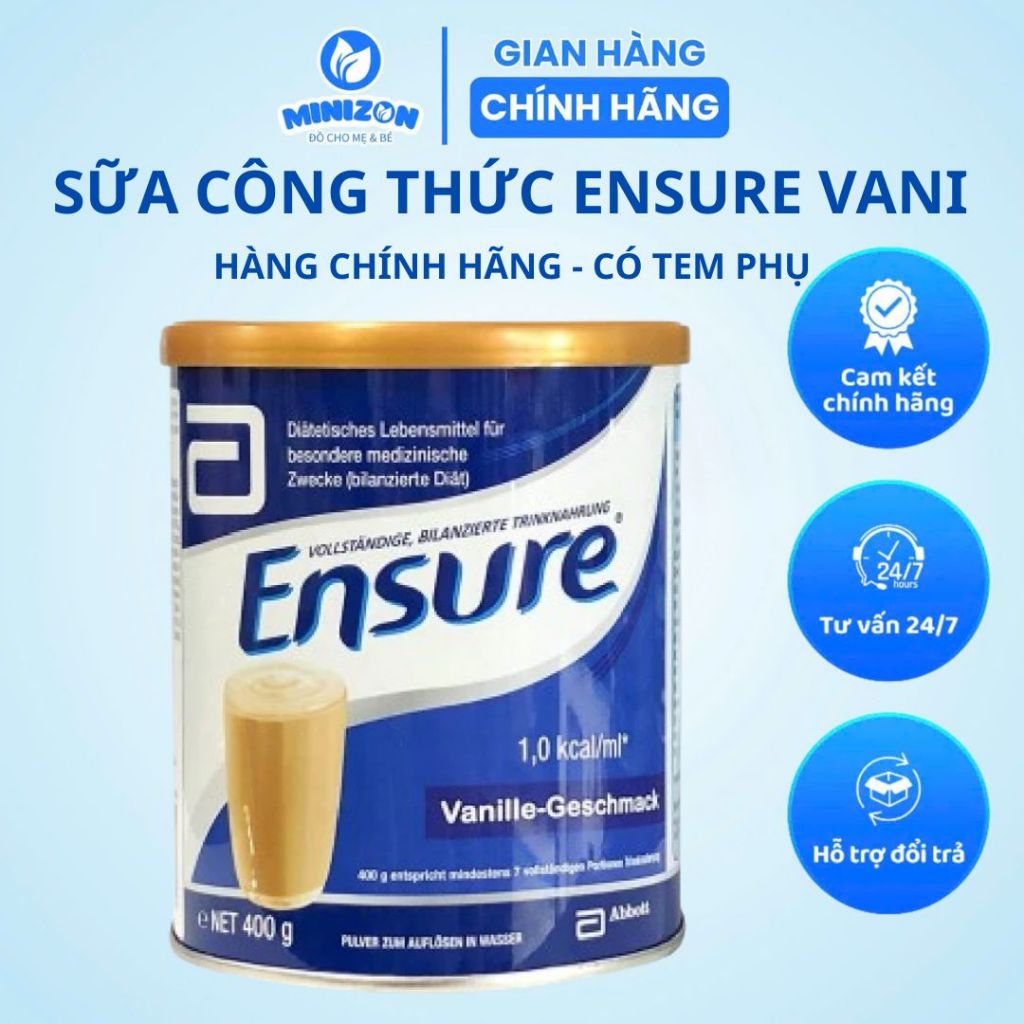 Sữa Ensure Đức lon 400gr cho người lớn và trẻ từ 3 tuổi Minizon Kids Store