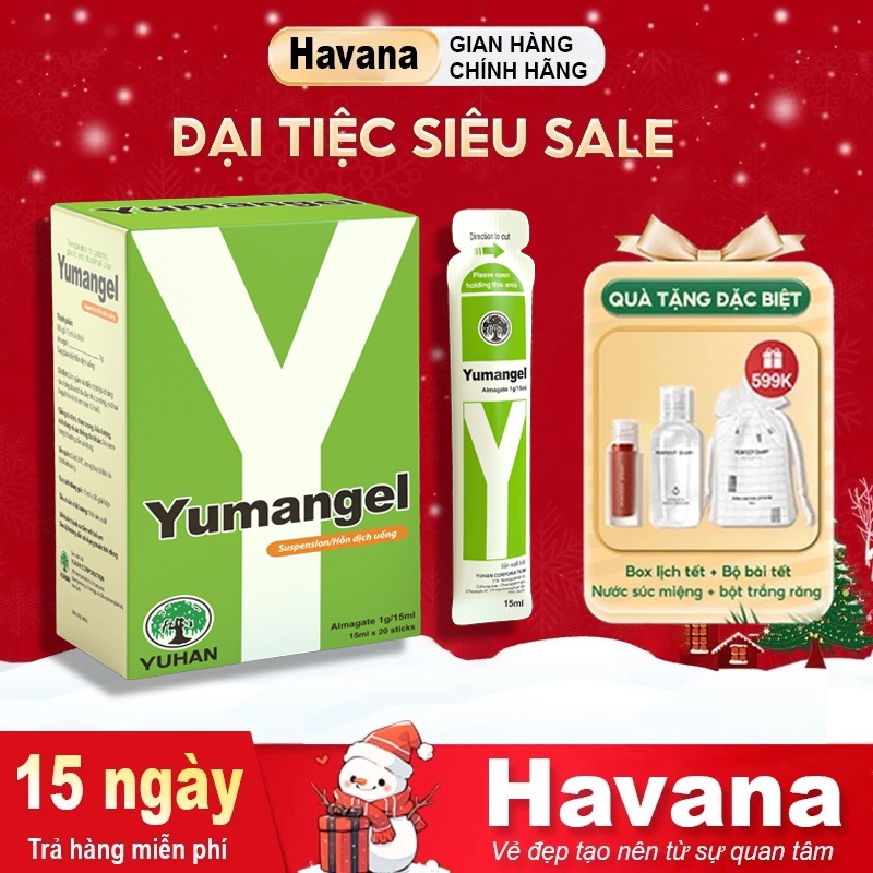 Gel giảm đau dạ dày chữ Y - Yumangel ( hộp 20 gói x15ml)