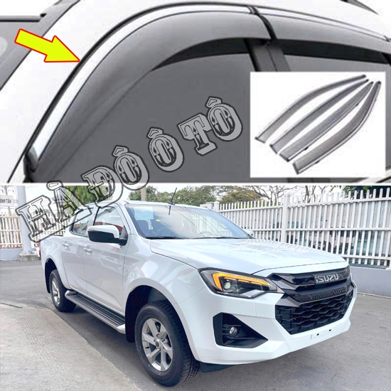 Vè Mưa Dmax 2025 2026 ( From Mới ) - Viền Che Mưa Cánh Cửa Isuzu Dmax