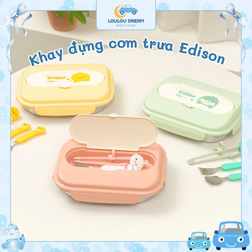 Hộp đựng cơm Edison Hàn Quốc bằng thép không gỉ Edison Friends Hanaro