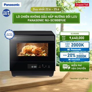 Lò chiên không dầu hấp nướng đối lưu panasonic nu-sc180byue 20 lít - chính hãng