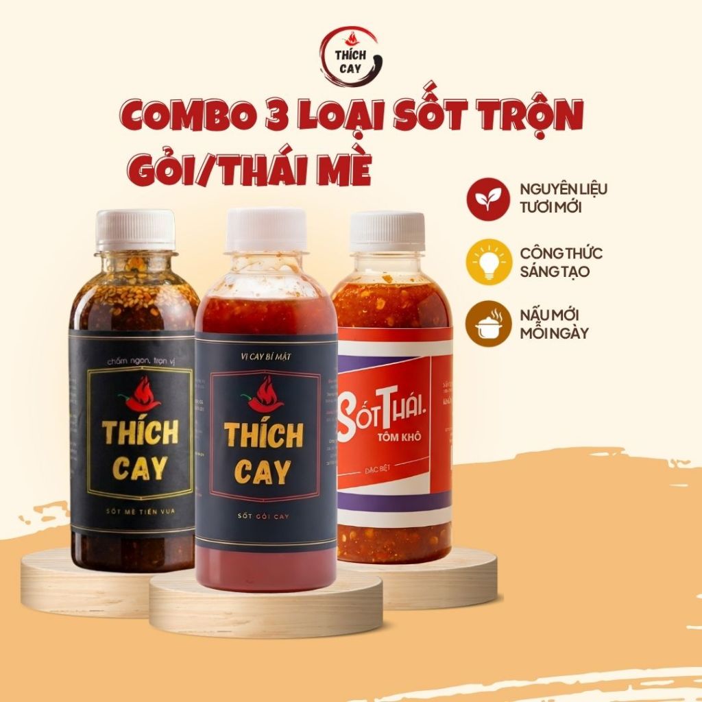 Sốt Trộn Gỏi Thích Cay Tiện Lợi Trộn Rau Tiến Vua, Salad, Chân Gà Sốt Thái, Tôm Sốt Thái, Gỏi Gà