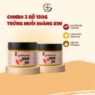 Combo 2 hũ sốt trứng muối hoàng kim Thích Cay 150g dùng cho các món ốc, hải sản